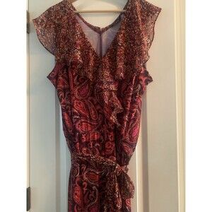 INMAN‎ Women's  Plus SZ Floral Sleeveless Jumpsuit Size 3X English Countryside